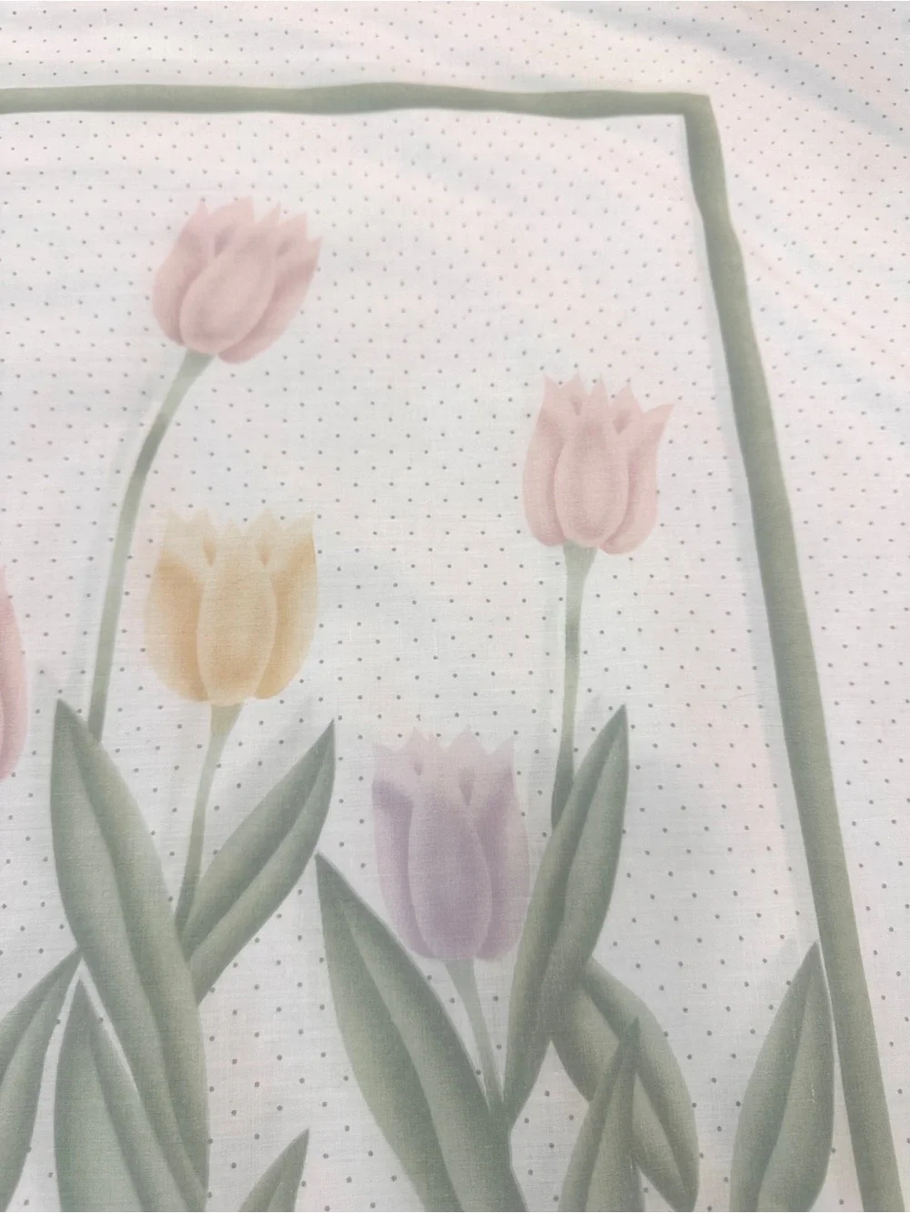 2xPillowcase Floral Tulip Garden Standard Cottagecore Soft Pastel Vintage